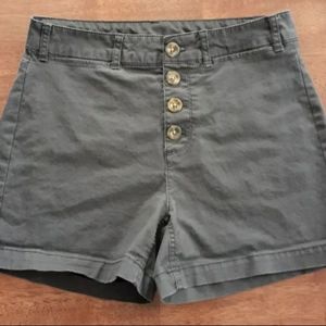 Old Navy Gray Button Fly Shorts Sz 4